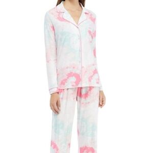 Crown & Ivy Yummy Knit Notch Collar Pajama Set Women's Sz S